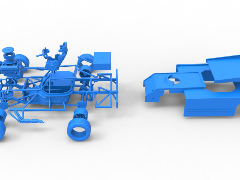 Figure 8 Modified stock car Scale 1 to 25 3D printmodel