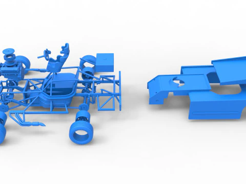 Figure 8 Modified stock car Scale 1 to 25 3D Print Model