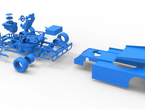 Figure 8 Modified stock car Scale 1 to 25 3D Print Model