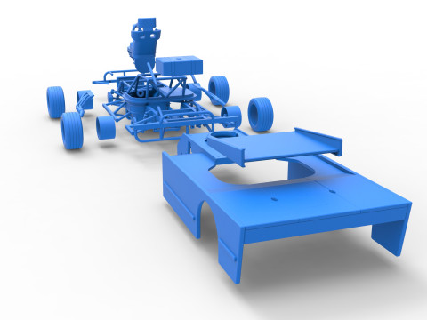 Figure 8 Modified stock car Scale 1 to 25 3D printmodel