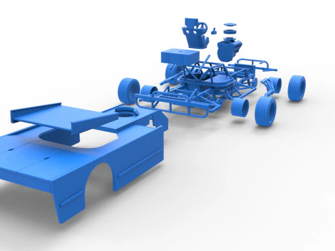 Figure 8 Modified stock car Scale 1 to 25 3D Print Model