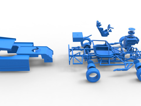 Figure 8 Modified stock car Scale 1 to 25 3D printmodel