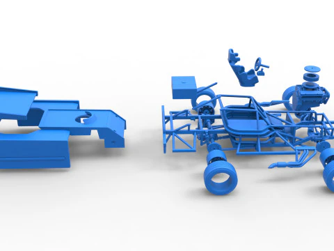 Figure 8 Modified stock car Scale 1 to 25 3D Print Model