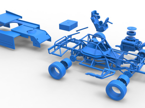 Figure 8 Modified stock car Scale 1 to 25 3D printmodel