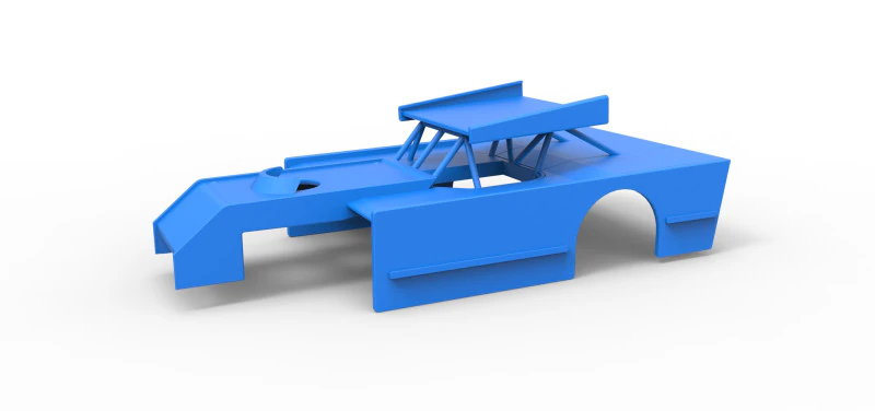 Shell of Figure 8 Modified stock car Scale 1 to 25 3D Print Model .c4d .max .obj .3ds .fbx .stl .blend 
