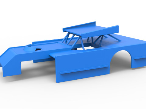 Shell of Figure 8 Modified stock car Scale 1 to 25 Modèles 3D en vedette