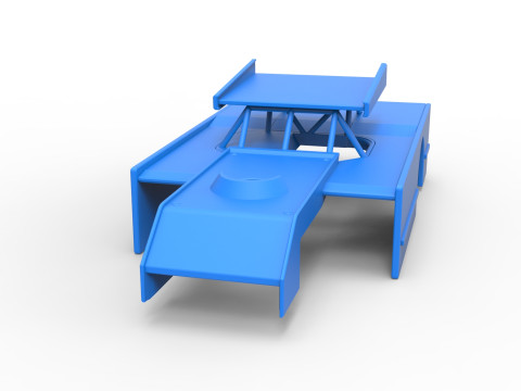 Shell of Figure 8 Modified stock car Scale 1 to 25 Model do druku 3D