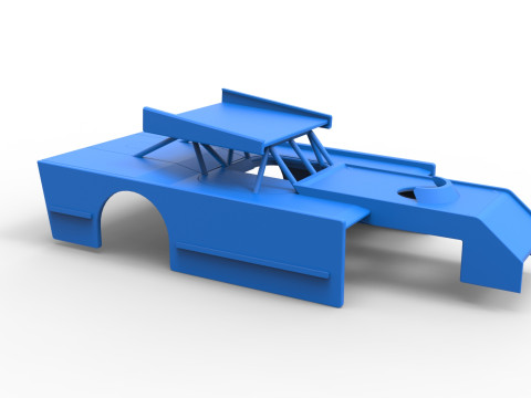 Shell of Figure 8 Modified stock car Scale 1 to 25 Model do druku 3D