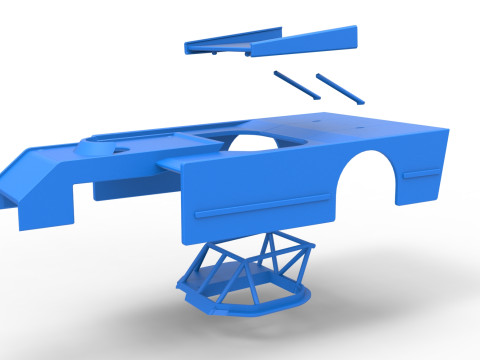 Shell of Figure 8 Modified stock car Scale 1 to 25 Model do druku 3D