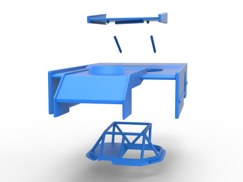 Shell of Figure 8 Modified stock car Scale 1 to 25 Model do druku 3D