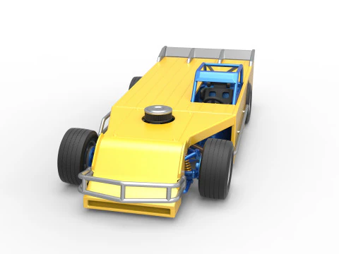 Asphalt Modified stock car Version 5 Scale 1 to 25 3D Print Model