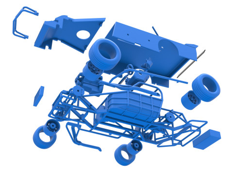 Asphalt Modified stock car Version 5 Scale 1 to 25 3D 프린트 모델