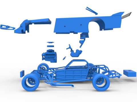 Asphalt Modified stock car Version 5 Scale 1 to 25 3D 프린트 모델