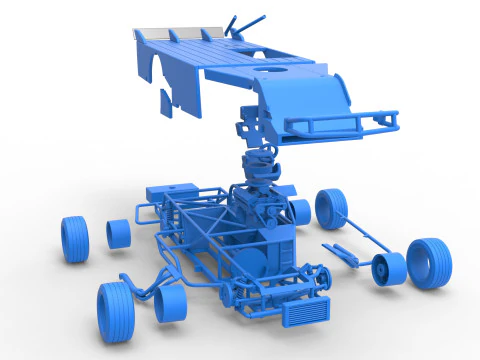 Asphalt Modified stock car Version 5 Scale 1 to 25 3D Print Model