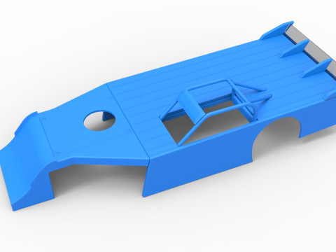 Shell of Asphalt Modified stock car V4 Scale 1 to 25 3D printmodel