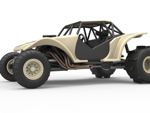 Sand dragster 4x4 Scale 1 to 25 3D Baskı Modeli