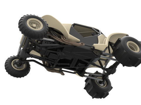 Sand dragster 4x4 Scale 1 to 25 3D Baskı Modeli