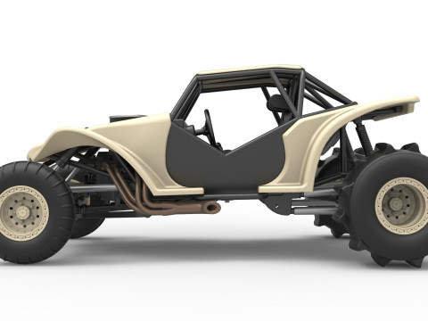 Sand dragster 4x4 Scale 1 to 25 3D Baskı Modeli