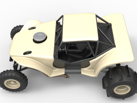 Sand dragster 4x4 Scale 1 to 25 3D Baskı Modeli