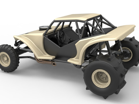 Sand dragster 4x4 Scale 1 to 25 3D Baskı Modeli