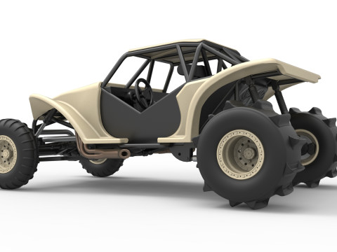 Sand dragster 4x4 Scale 1 to 25 3D Baskı Modeli