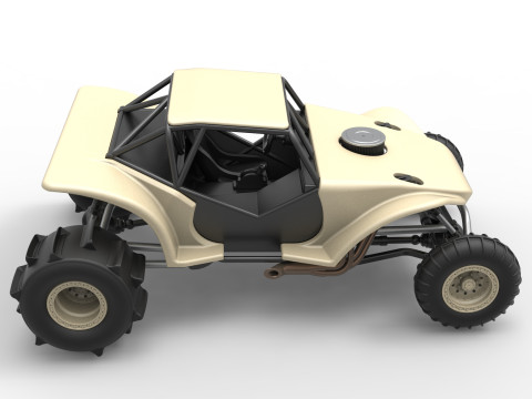 Sand dragster 4x4 Scale 1 to 25 3D Baskı Modeli