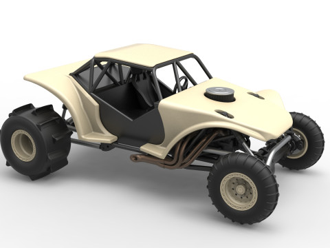 Sand dragster 4x4 Scale 1 to 25 3D Baskı Modeli