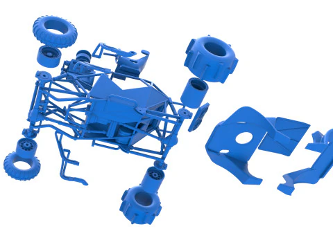 Sand dragster 4x4 Scale 1 to 25 3D Print Model