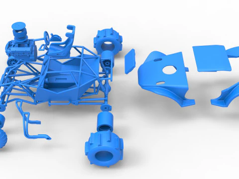Sand dragster 4x4 Scale 1 to 25 3D Print Model