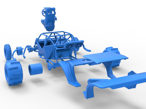 Sand dragster 4x4 Scale 1 to 25 3D Baskı Modeli