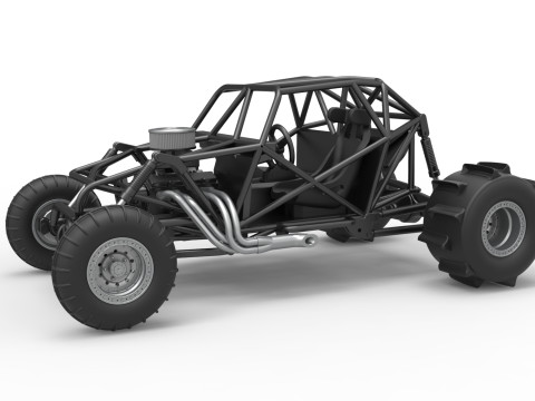 Sand dragster 4x4 Base Scale 1 to 25 Modèles 3D en vedette