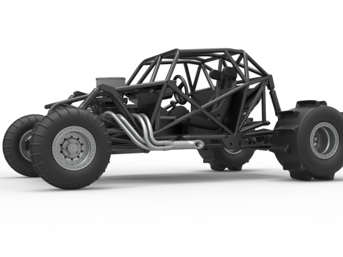 Sand dragster 4x4 Base Scale 1 to 25 3D Print Model