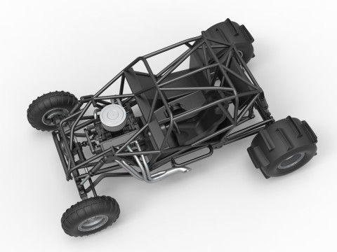 Sand dragster 4x4 Base Scale 1 to 25 3D Print Model