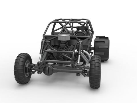 Sand dragster 4x4 Base Scale 1 to 25 3D Print Model