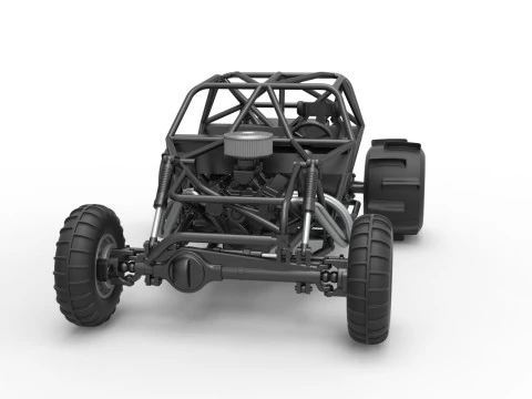 Sand dragster 4x4 Base Scale 1 to 25 3D Print Model