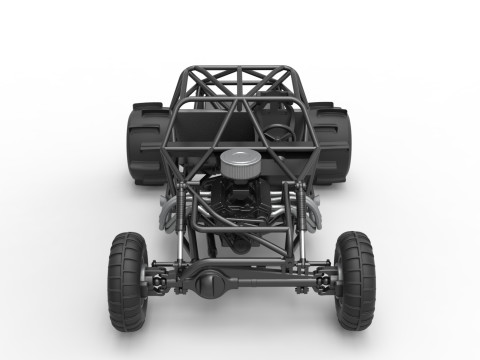 Sand dragster 4x4 Base Scale 1 to 25 3D Print Model