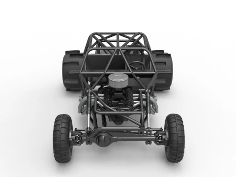 Sand dragster 4x4 Base Scale 1 to 25 3D Print Model