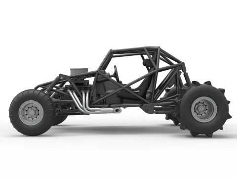 Sand dragster 4x4 Base Scale 1 to 25 3D Print Model
