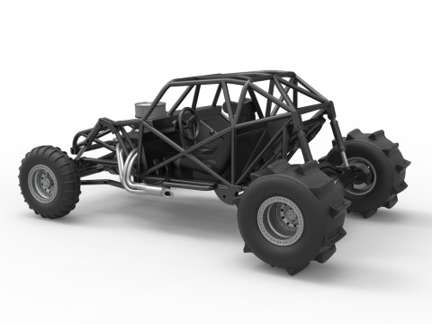 Sand dragster 4x4 Base Scale 1 to 25 3D Print Model