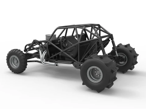 Sand dragster 4x4 Base Scale 1 to 25 3D Print Model