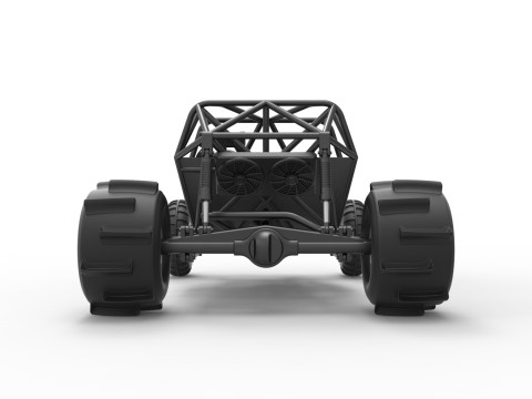 Sand dragster 4x4 Base Scale 1 to 25 3D Print Model