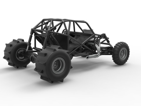 Sand dragster 4x4 Base Scale 1 to 25 3D Print Model