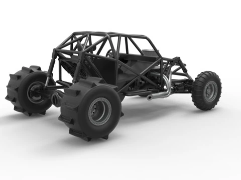 Sand dragster 4x4 Base Scale 1 to 25 3D Print Model