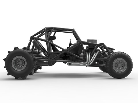 Sand dragster 4x4 Base Scale 1 to 25 3D Print Model