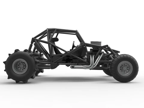 Sand dragster 4x4 Base Scale 1 to 25 3D Print Model