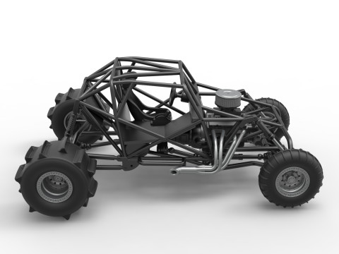 Sand dragster 4x4 Base Scale 1 to 25 3D Print Model