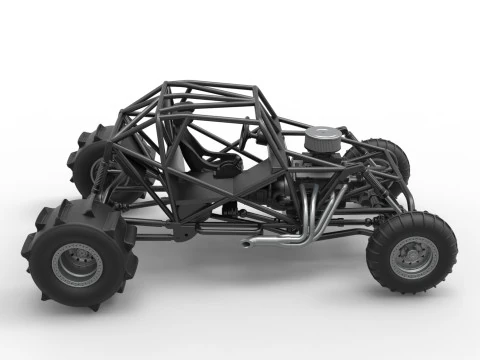 Sand dragster 4x4 Base Scale 1 to 25 3D Print Model