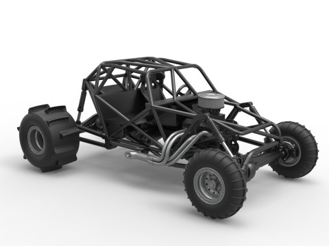 Sand dragster 4x4 Base Scale 1 to 25 3D Print Model