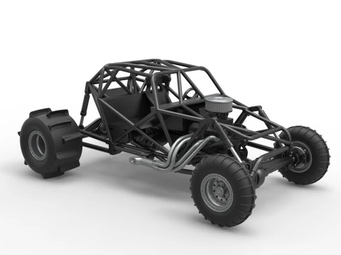 Sand dragster 4x4 Base Scale 1 to 25 3D Print Model
