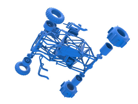 Sand dragster 4x4 Base Scale 1 to 25 3D Print Model